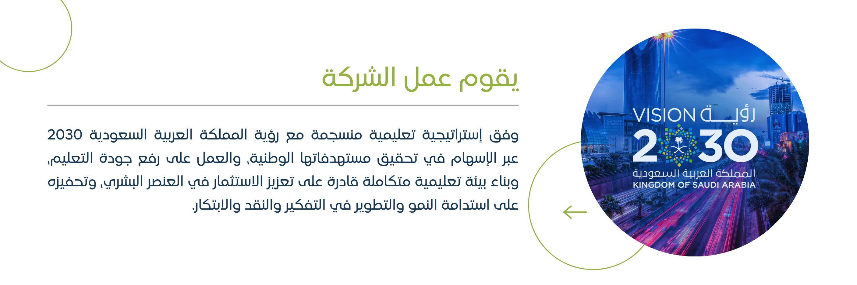 نبذة عن الشركة والرؤية